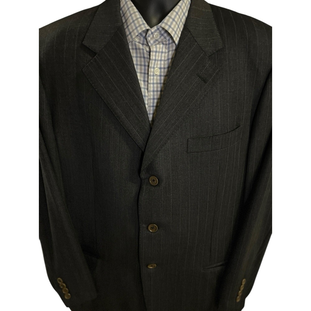 Ermenegildo Zegna Tessuto Wool Cashmere Pinstripe Blazer Tailored Mabro Italy 46 - Picture 2 of 11